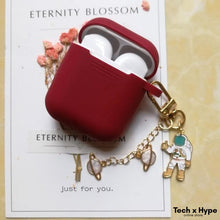 Load image into Gallery viewer, Cosmic Astronaut Airpod Case Wine Red